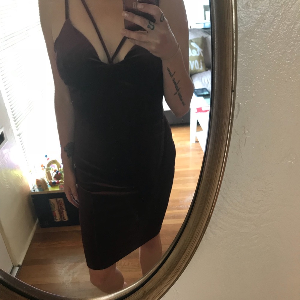 Velvet cocktail dress